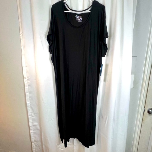 Muk Luk  Maxi Black Tee-Shirt Dress - Picture 2 of 8